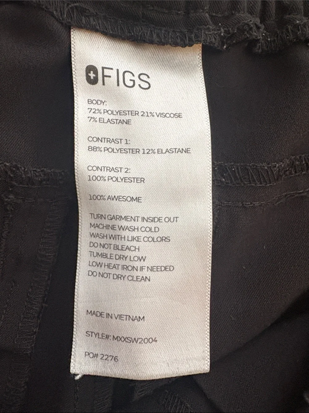 Figs Tansen Jogger Scrub Pants Black Size Small